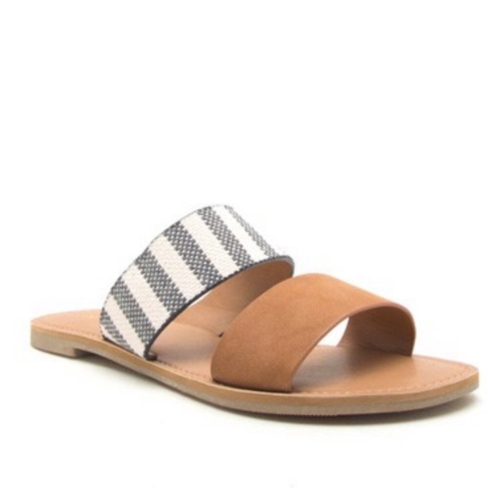 Last Pair: Size 7 Striped Slide Sandals - Picture 2 of 4